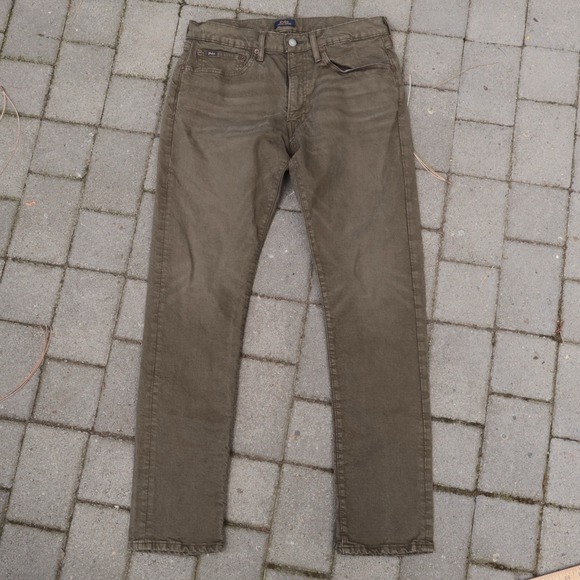 Polo Ralph Lauren Other - POLO RALPH LAUREN Grey Jeans Sullivan Slim Pant Pony RopeDyed Green 32x30